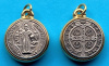 Large St. Benedict Round Gold Trim